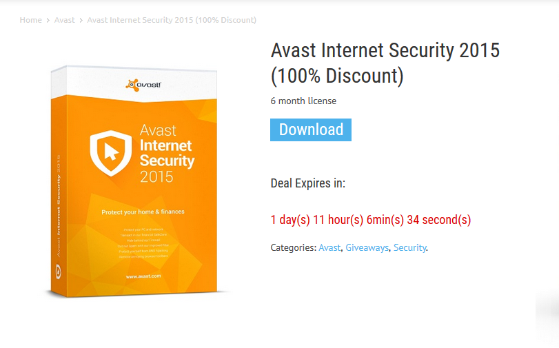 licencia avast internet security