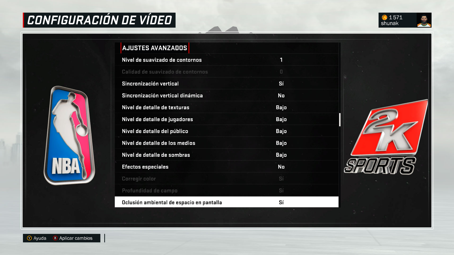 NBA 2K17 AJUSTES BAJO 1