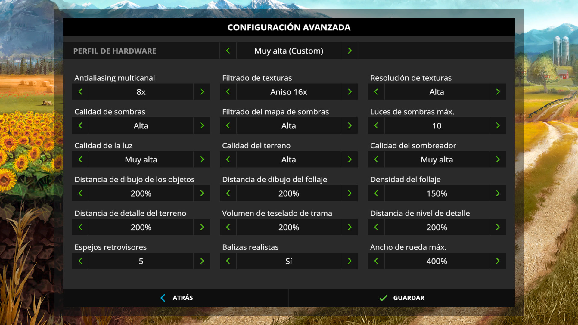 Farming Simulator 17 Análisis Configuracion 1