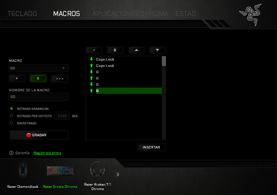 Razer Ornata 5 Macros