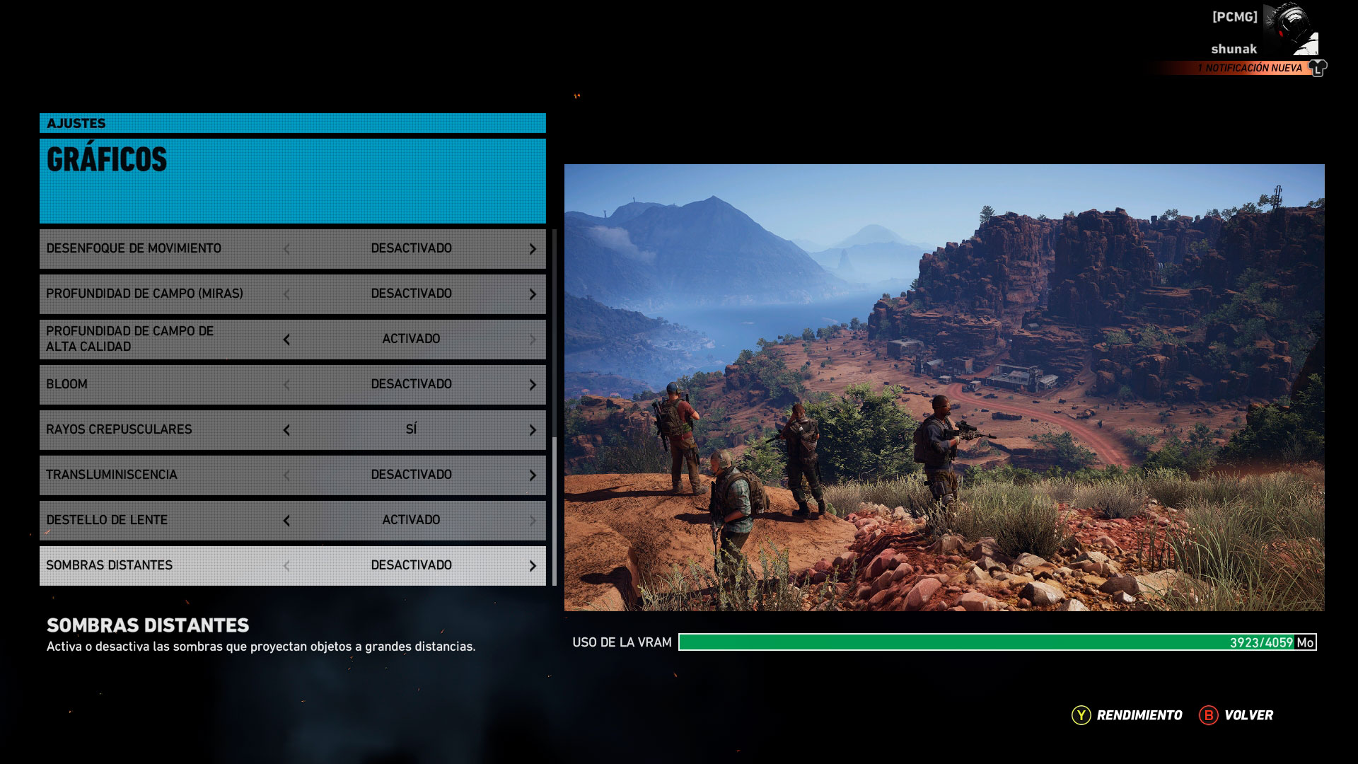 Ghost Recon Wildlands Análisis Configuración 3