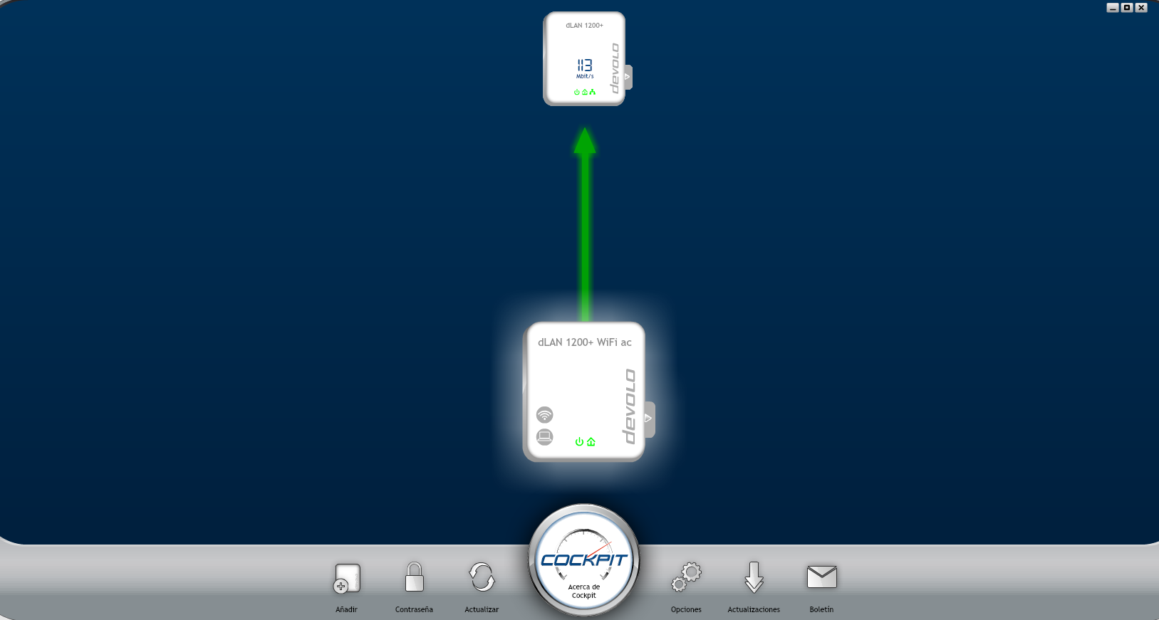 devolo dlan 1200 WiFi Starter Kit Análisis Cockpit