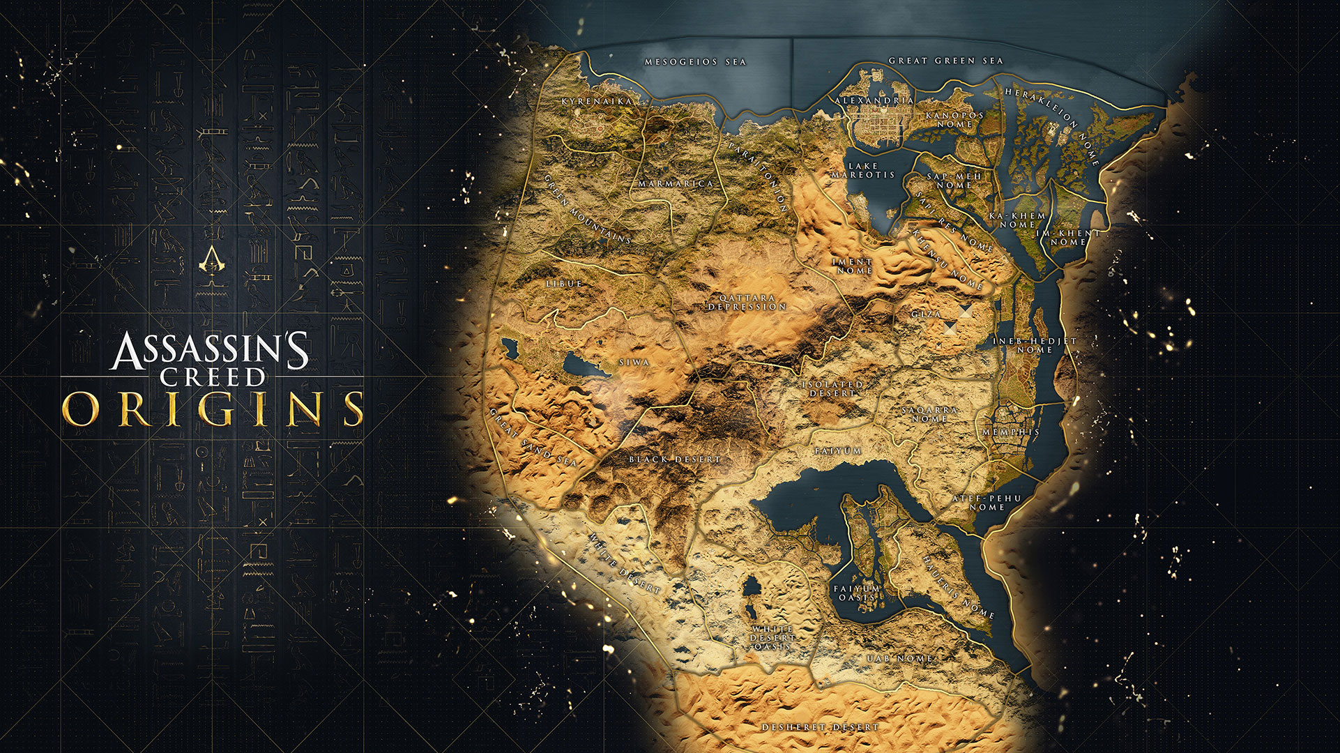 mapa completo de Assassin’s Creed Origins