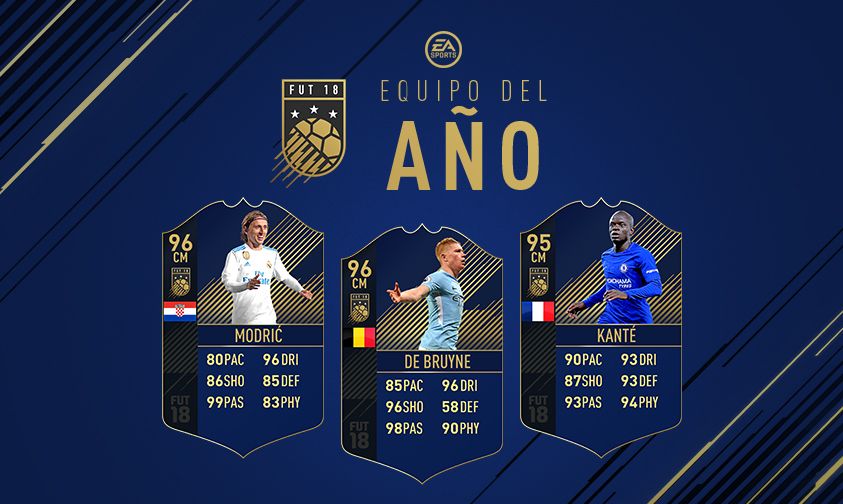 mejores centrocampistas del año en FIFA 18