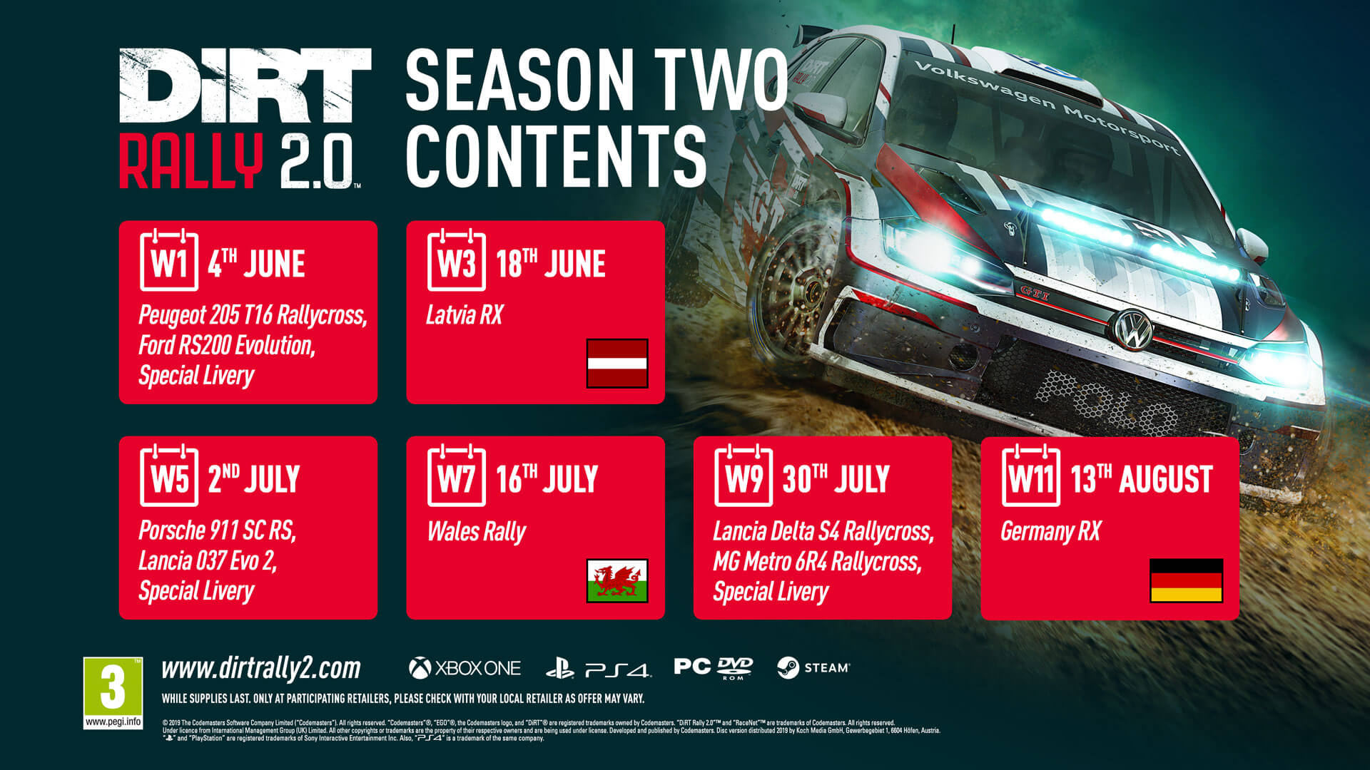 Dirt Rally 2.0 Contenido pase 2