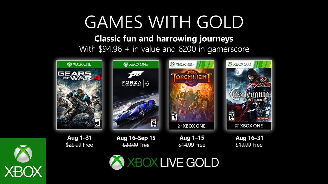 Xbox Gold Agosto 2019