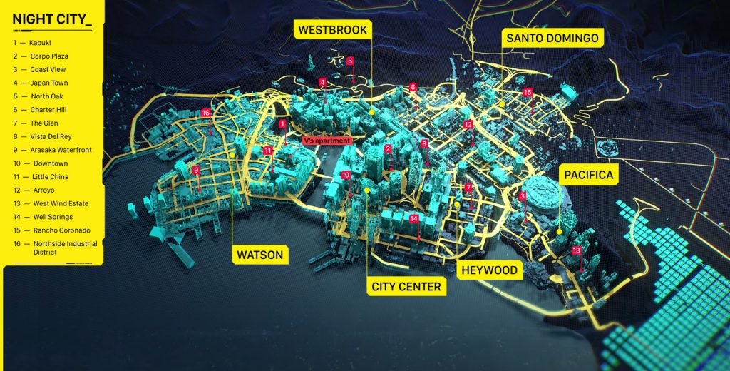 Veja O Mapa Oficial De Cyberpunk 2077 - vrogue.co