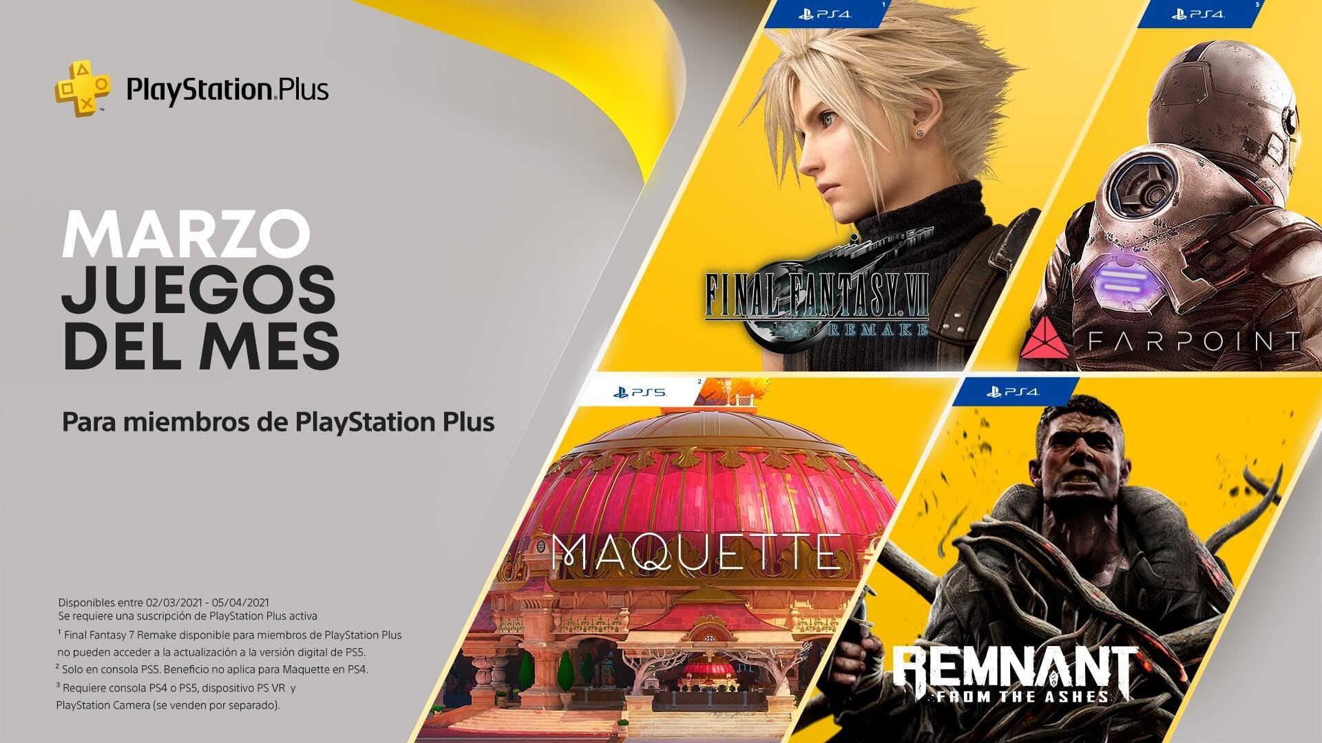 PlayStation Plus Marzo 2021