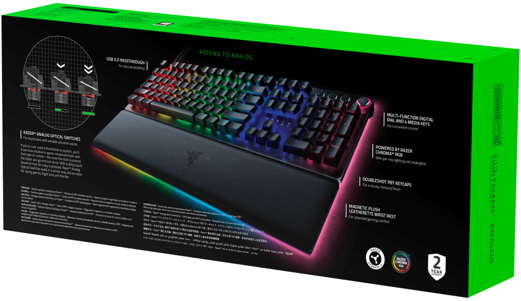 Клавиатура проводная razer huntsman v2 analog обзор