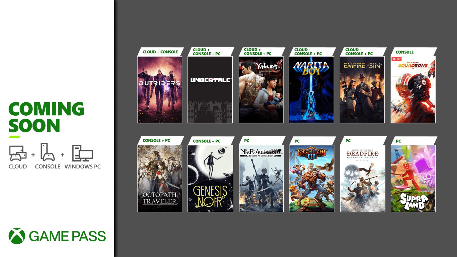 Xbox Game Pass Nuevos juegos marzo 2021