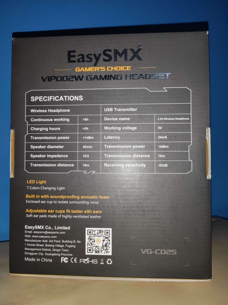 EasySMX VIP002W Analisis Caja 2