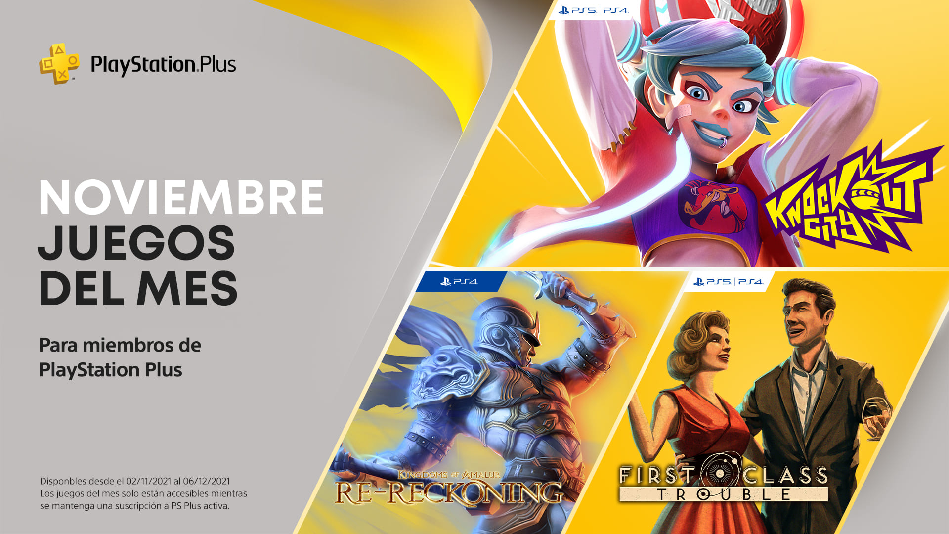 PlayStation Plus de noviembre 2021