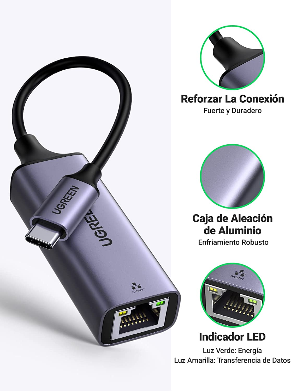 UGREEN Adaptador USB C a Ethernet Analisis Producto 3