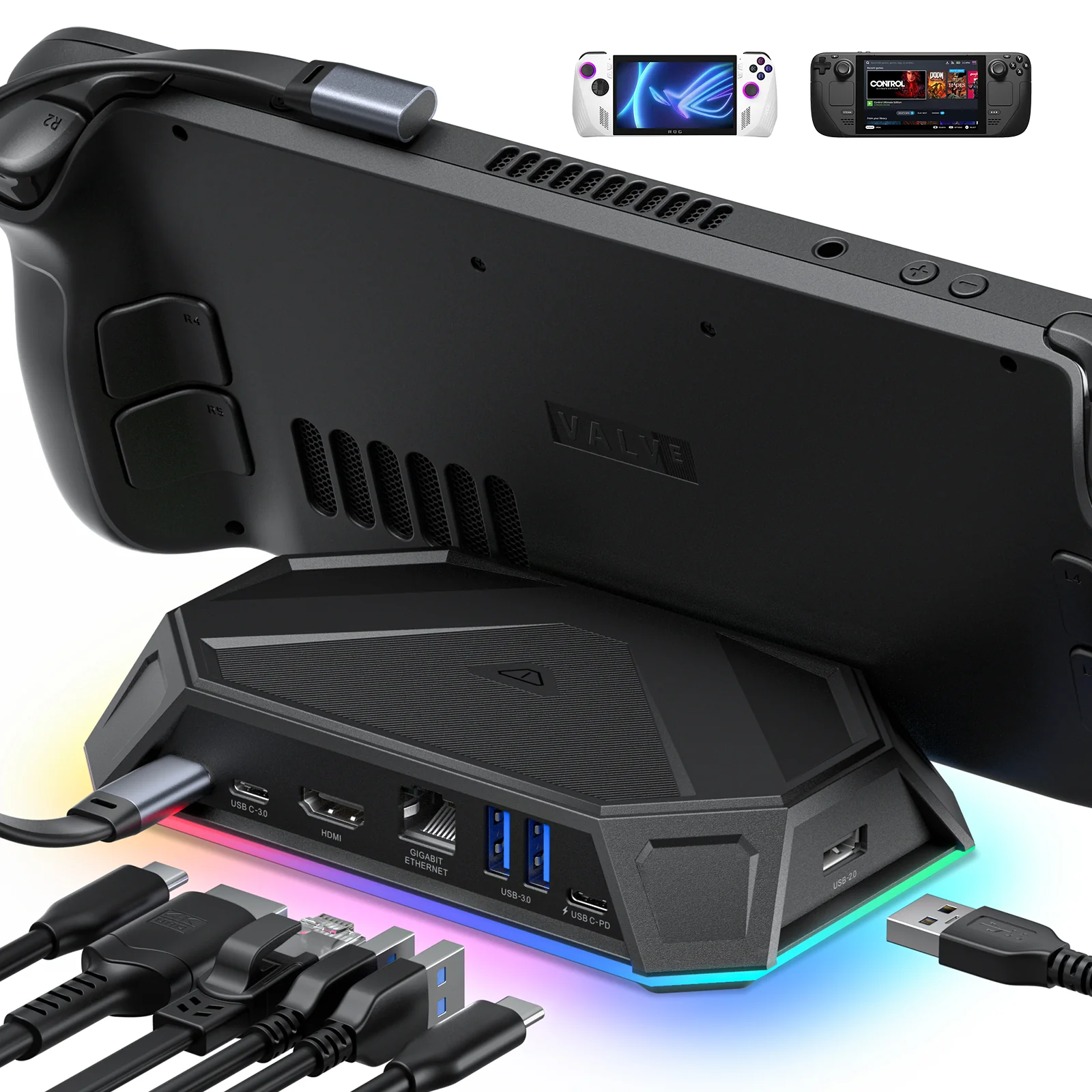 JSAUX RGB Docking Station Analisis Producto 2