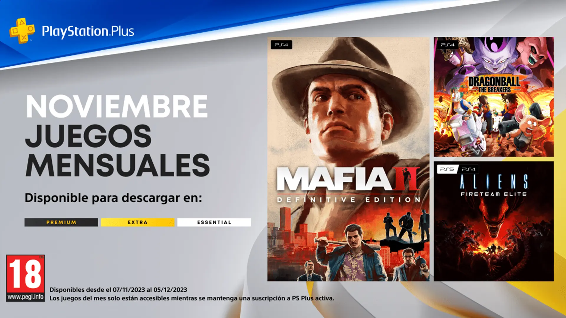 PlayStation Plus noviembre 2023