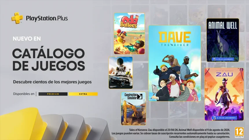 PlayStation Plus Extra y Premium abril 2024