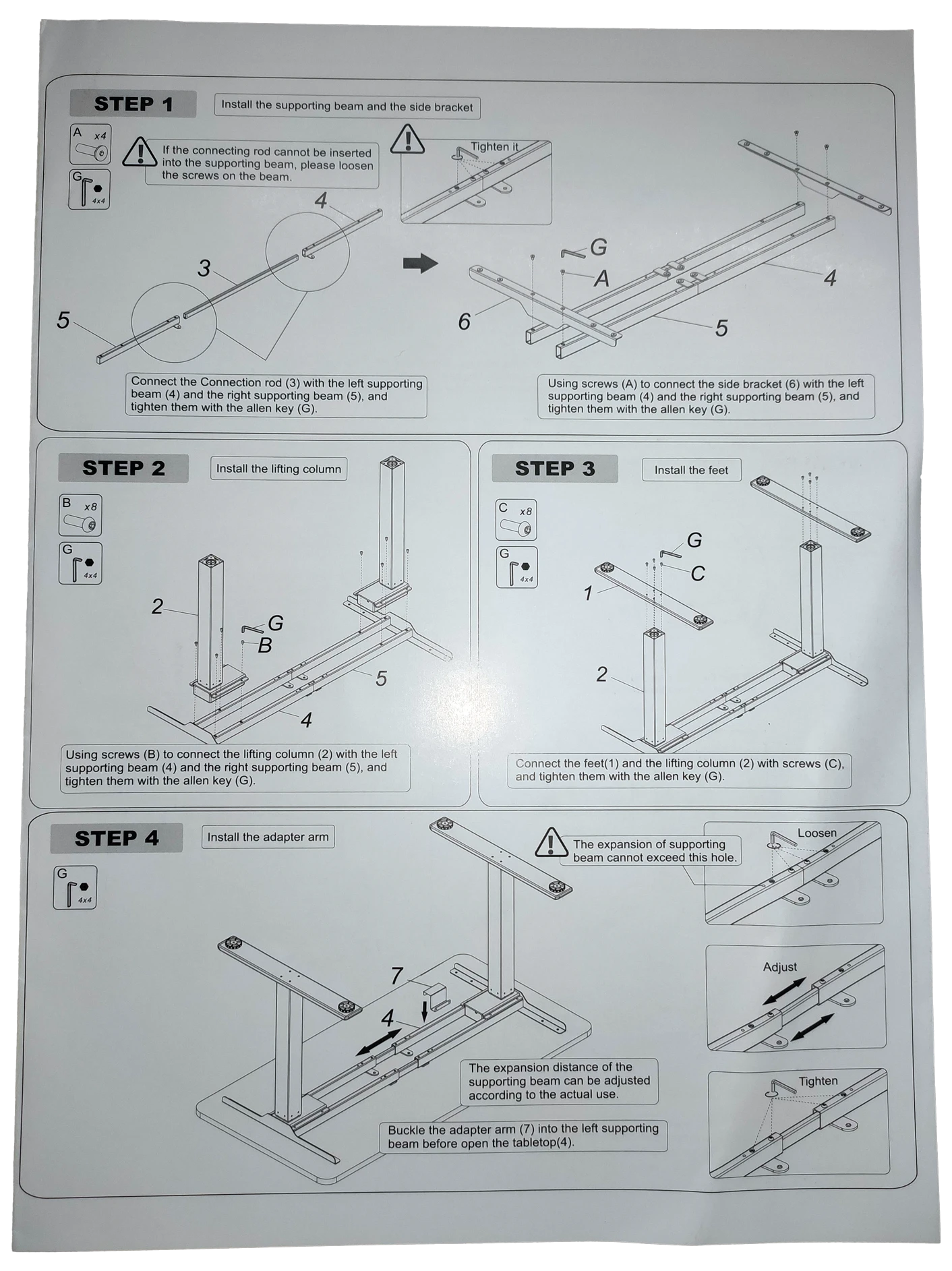 ALLDREI escritorio regulable en altura macro Analisis Manual 2