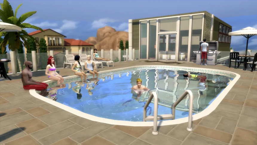 piscinas curvas a Los Sims 4