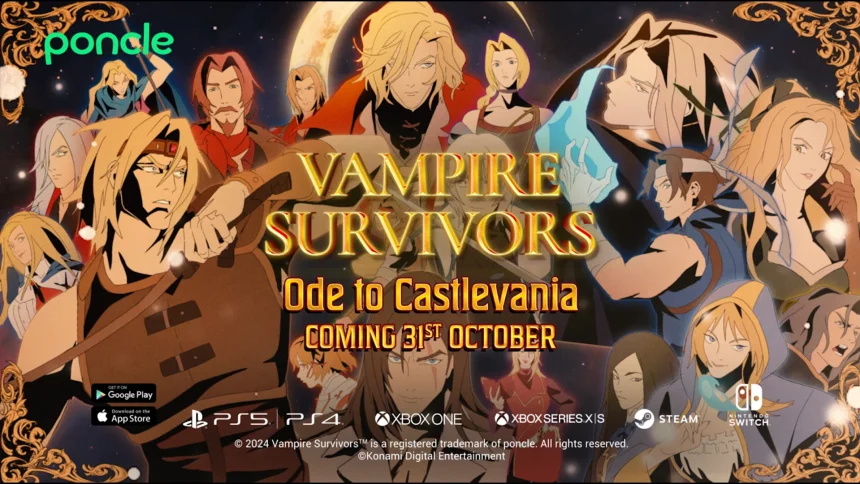 Vampire Survivors Oda a Castlevania