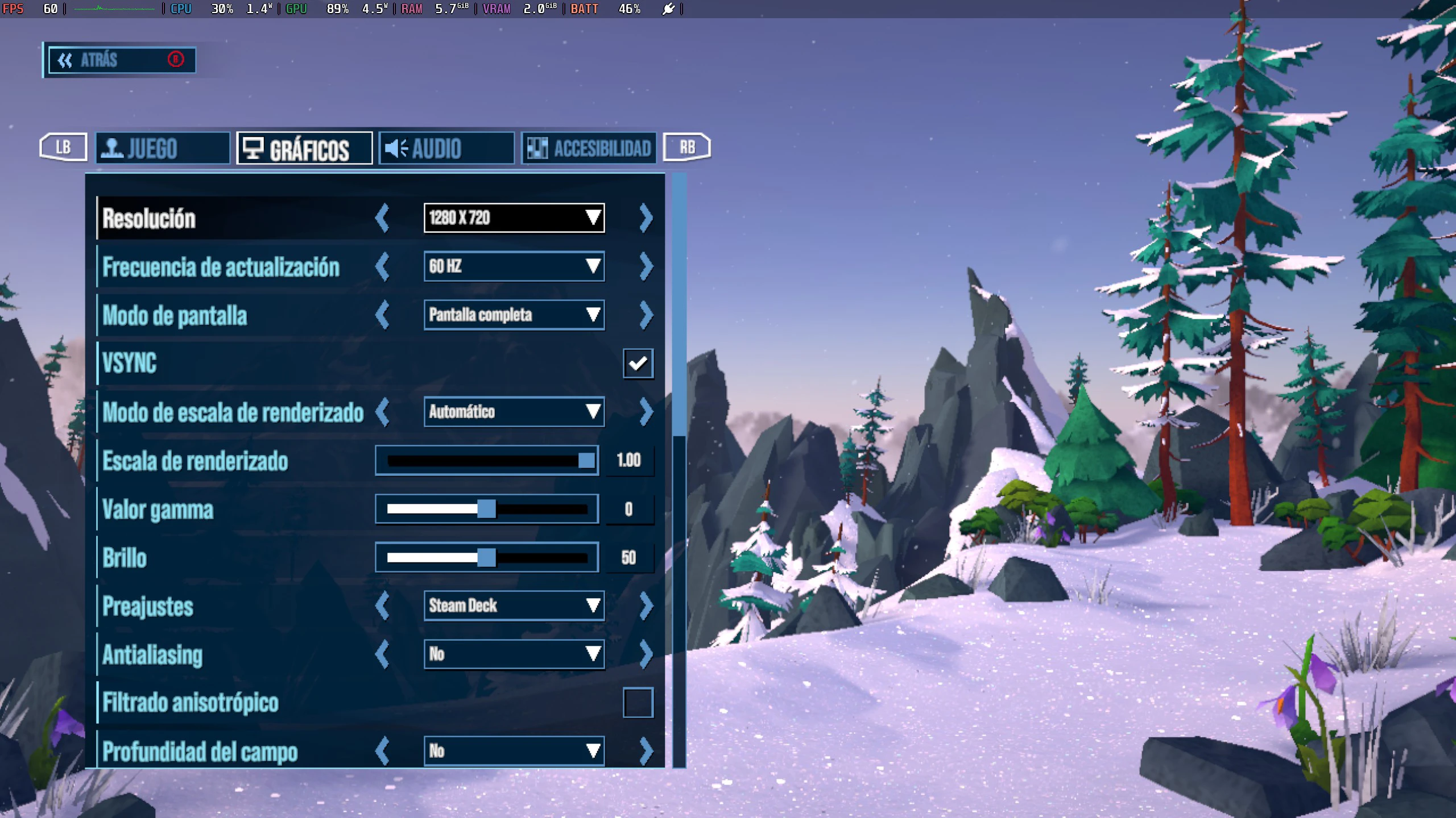 Lonely Mountains Snow Riders en Steam Deck