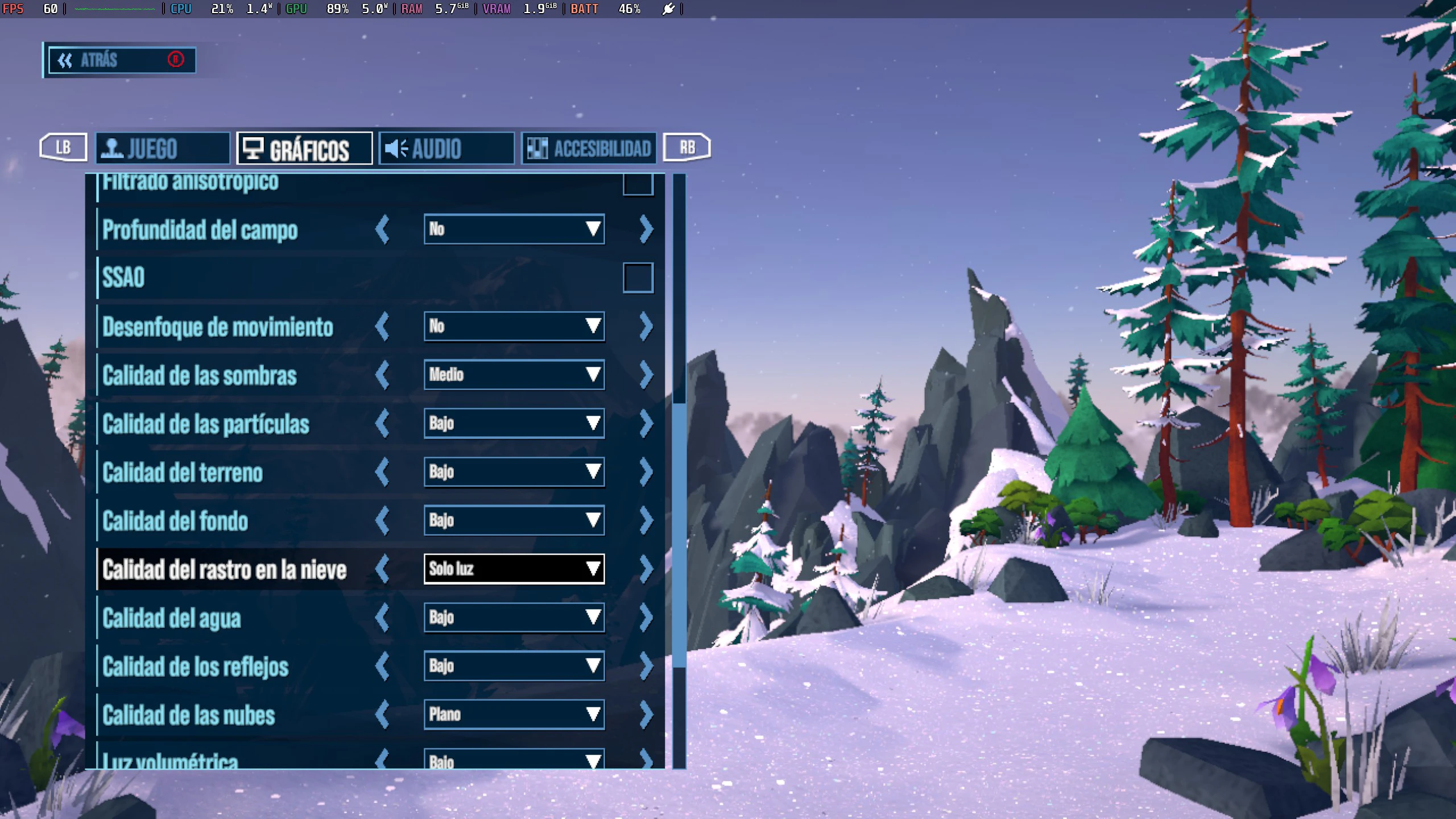 Lonely Mountains Snow Riders en Steam Deck